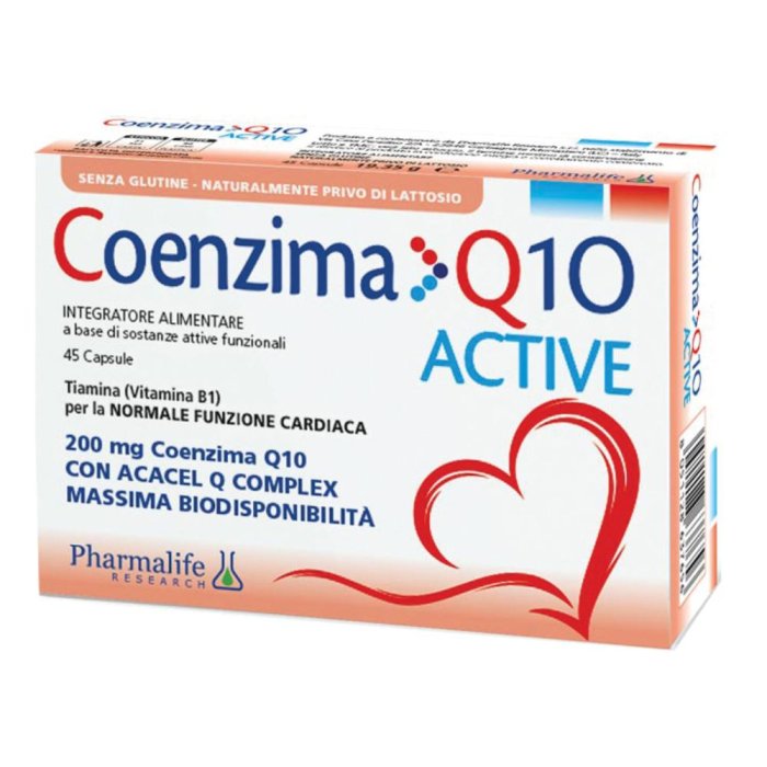 Pharmalife Research Coenzima Q10 Active Integratore Antiossidante 45 Capsule
