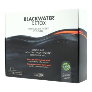 Zuccari Black Water Detox Integratore Depurativo Total Body Reset 10 Giorni 10 Bustine