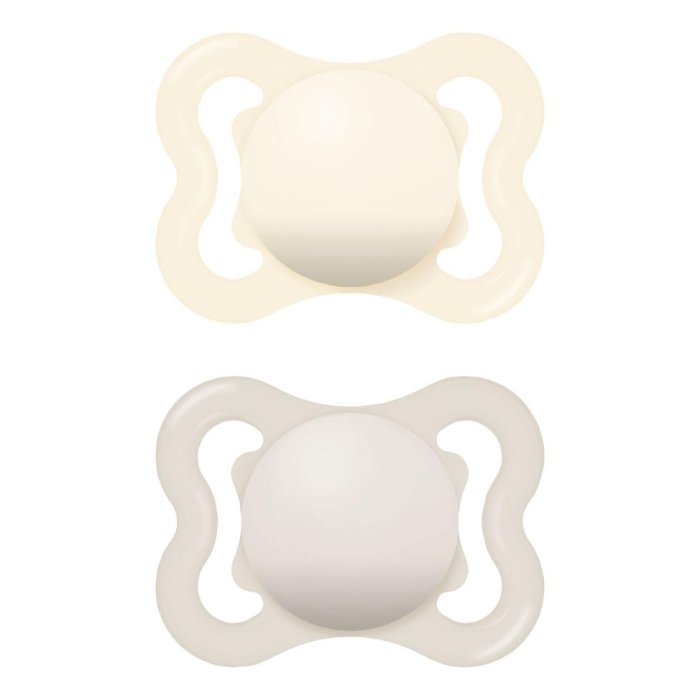 Mam Air Succhietto in Caucciù 2-6 Mesi Neutro Confezione Doppia 2 Pezzi