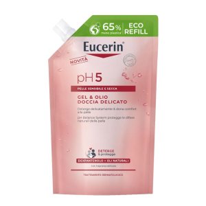    Eucerin pH5 Gel & Olio Doccia Delicato 400 ml ricarica refill per pelle sensibile con Depantenolo e oli naturali