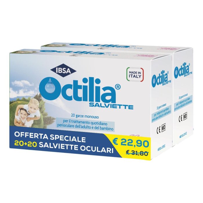 IBSA Octilia - Salviette Detergenti Zona Perioculare 20 garze
