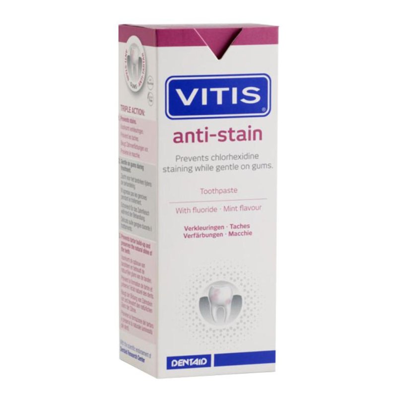 Vitis Anti-Stain - Dentifricio Anti Macchie da Clorexidina 50 ml