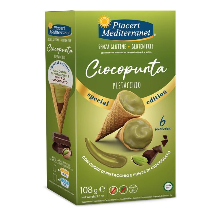 Piaceri Mediterranei Ciocopunta pistacchio - biscotti senza glutine con crema al pistacchio