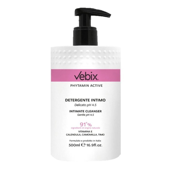 Vebix Phytamin Active - Sensitive Detergente Intimo Delicato pH 4.5 500 ml