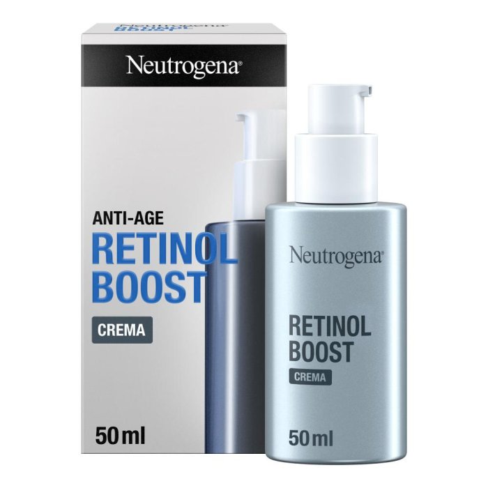 Neutrogena Retinol Boost Crema Viso Anti Rughe e Macchie, Trattamento Rassodante e Illuminante al Retinolo, Formato 50 Millilitri