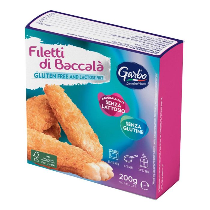 Filetti di baccala panati surgelati - filetti di baccala impanati in scatola