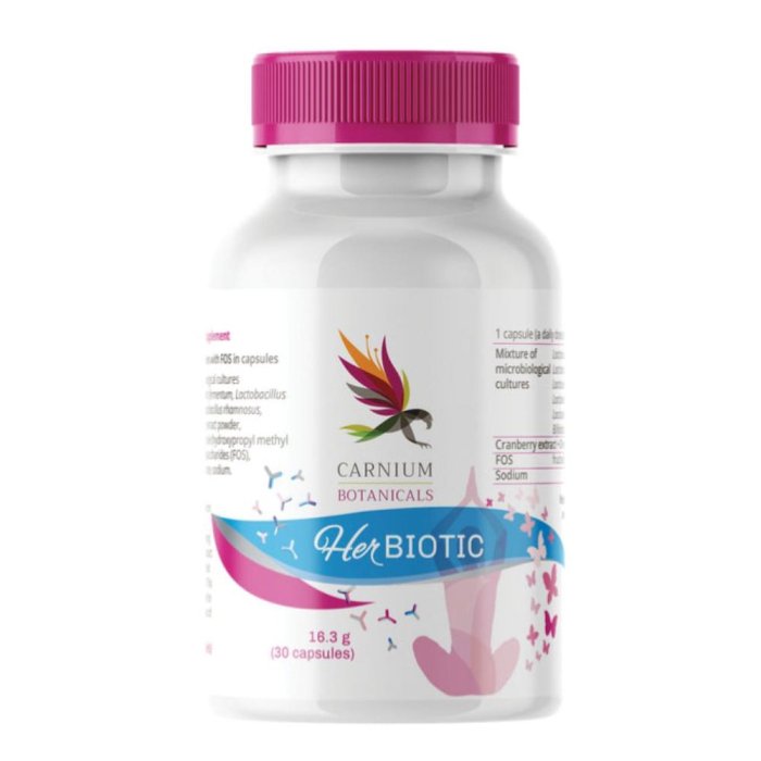 Carnium Her Biotic Integratore Probiotico Donna 30 Capsule per Benessere Intestinale e Flora Vaginale