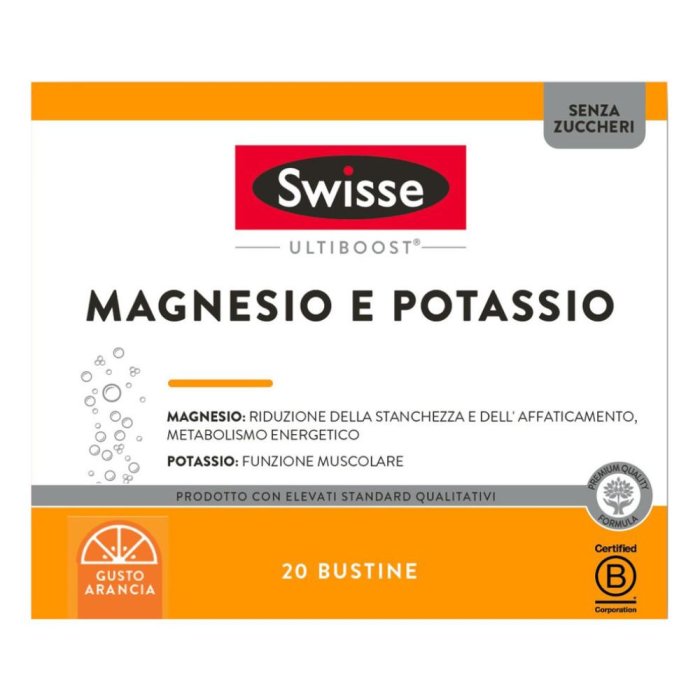 Swisse Magnesio e Potassio Senza Zucchero 20 Buste Integratore the Best Energy Support Code 950073027