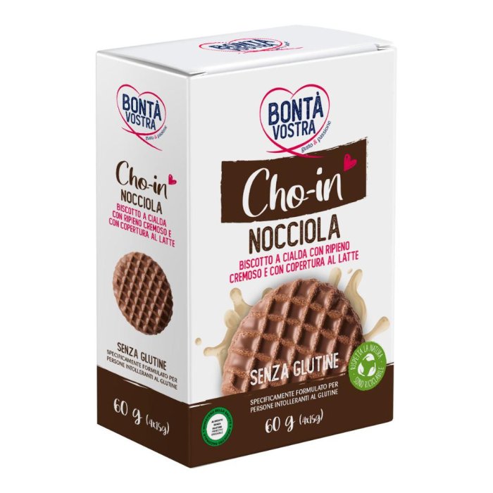 Bontà  Vostra Choco In nocciola 4 pezzi - snack farciti alla nocciola senza glutine