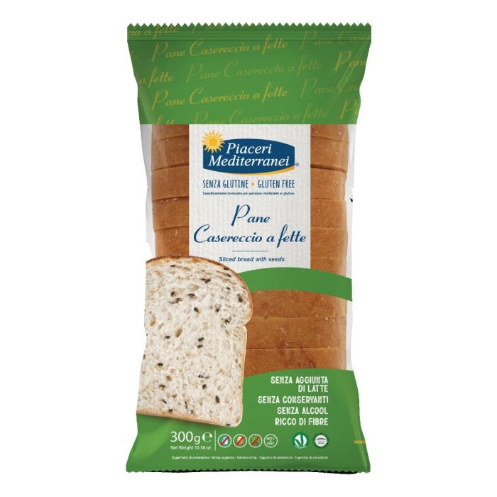 Piaceri Mediterranei Pane Casereccio a Fette Senza Glutine – Pane Morbido Pronto da Tostare