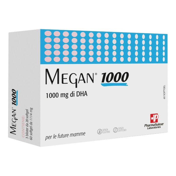 Megan 1000 - Integratore a Base di DHA per la Gravidanza 60 soft gel