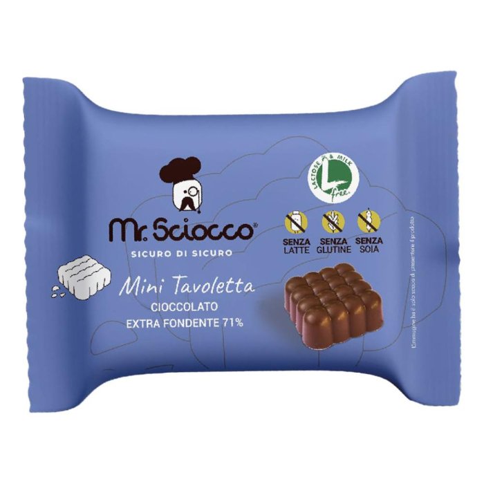 Mr Sciocco mini tavoletta fondente 11 g - mini tavoletta di cioccolato fondente