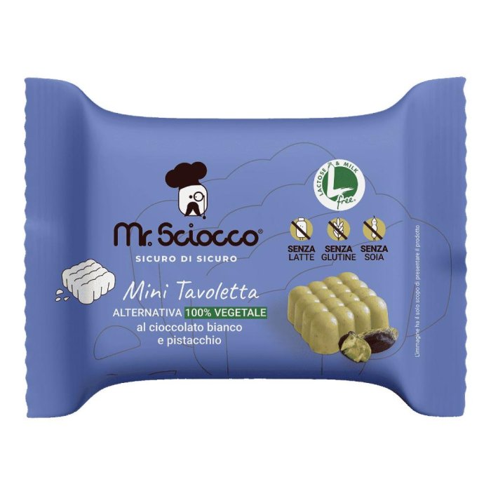 Mr Sciocco mini tavoletta cioccolato pistacchio 11 g - mini tavoletta cioccolato al pistacchio