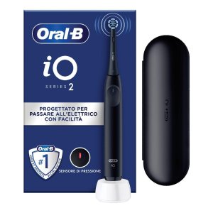 Oral-B iO series 2 clean & care night black spazzolino elettrico colore nero con custodia da viaggio