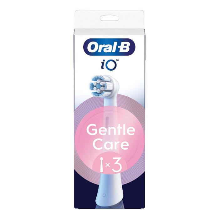 Oral-B iO Testine Di Ricambio Gentle Care colore Bianco, 3 Pezzi