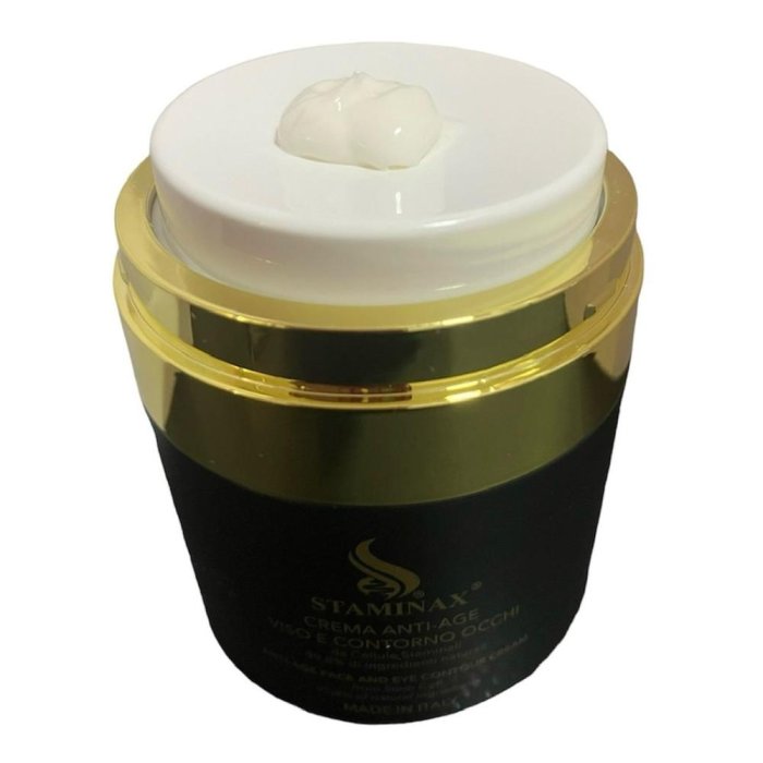 Crema Antiage Viso e Contorno Occhi 30 ml - Trattamento Antirughe Idratante e Rassodante