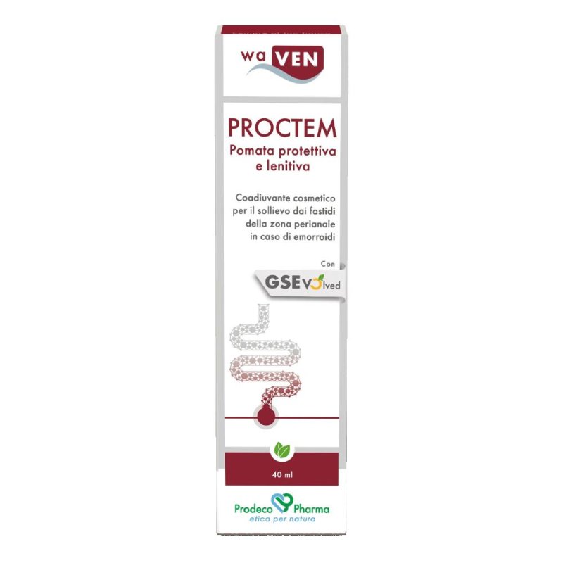 Waven Proctem Pomata 40 ml | Trattamento Lenitivo per Emorroidi e Irritazioni Anali