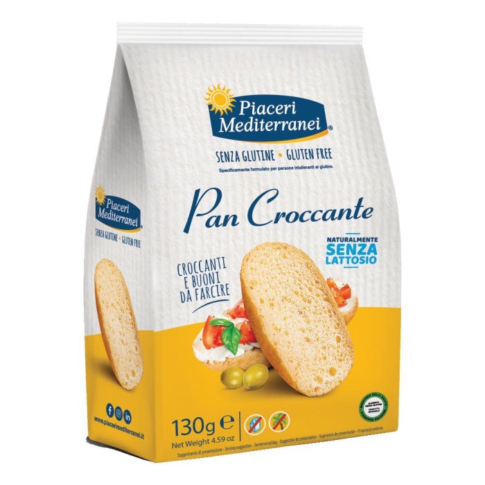 Pan croccante Piaceri Mediterranei 130 g - pane croccante senza glutine