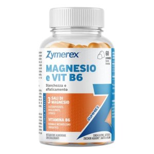 Zymerex Magnesio e Vitamina B Gommose 60 pezzi Integratore per Stanchezza Muscolare Energia e Benessere Psicofisico