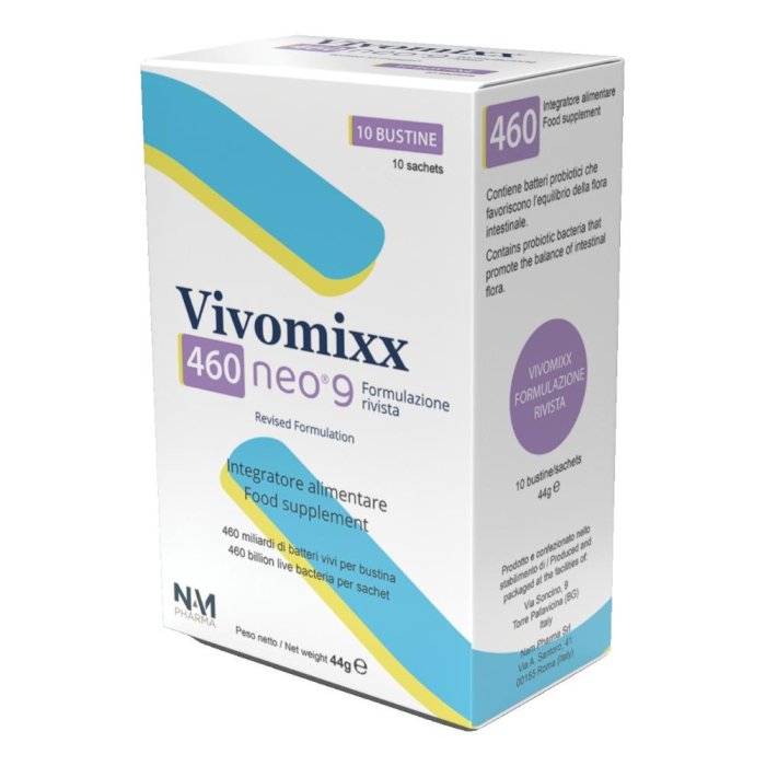 Vivomixx 460 Neo 9 10 bustine - probiotico ad alto dosaggio in bustine