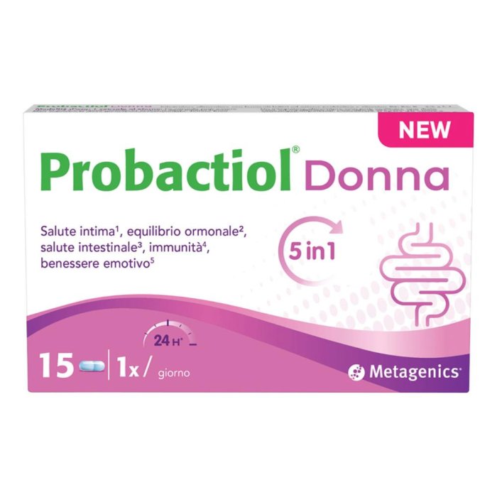 Probactiol Donna 15 Capsule Probiotico per Donna per Equilibrio della Flora Intestinale e Vaginale