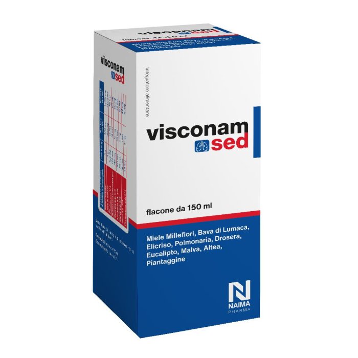 Visconam Sed Sciroppo 150 ml – Sedativo Naturale Calmante per Tosse Secca e Irritativa