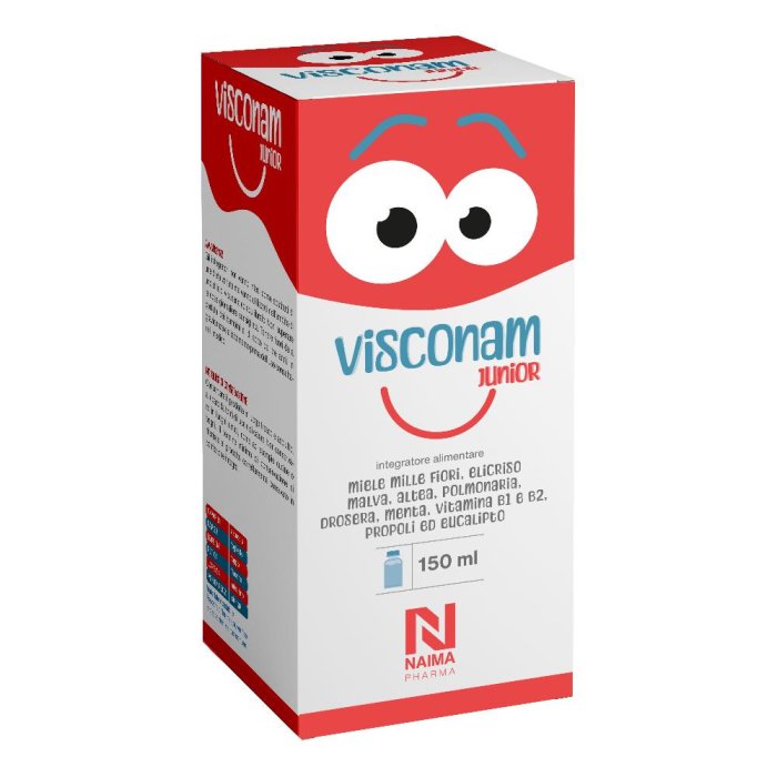 Visconam Junior Sciroppo 150 ml Integratore per Bambini con Vitamine e Minerali Supporto Crescita e Difese Immunitarie