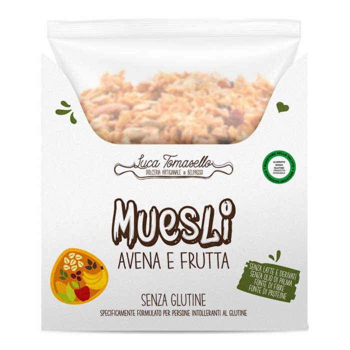 Muesli avena e frutta 250 g - cereali per colazione avena e frutta