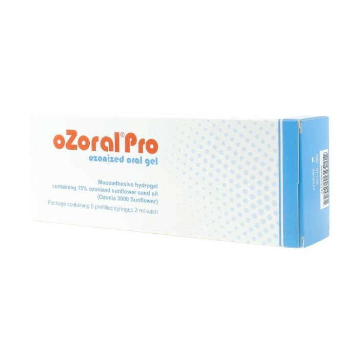 Ozoral Pro gel orale confezione 5 siringhe - gel parodontale per tasche gengivali