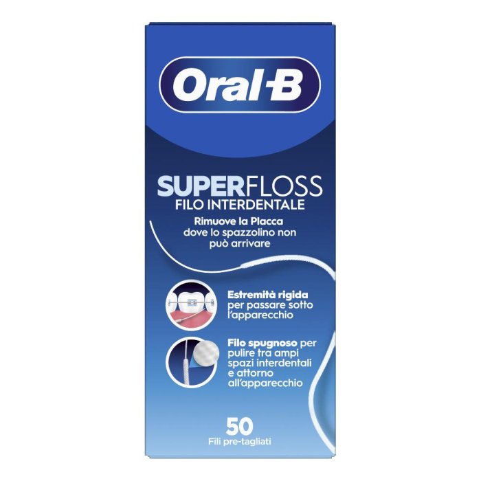 Oral-B superfloss filo interdentale 50 fili pre-tagliati