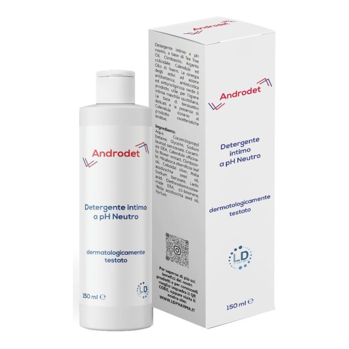 Androdet 150 ml Detergente Intimo Delicato per Uomo e Donna con Azione Lenitiva and Protettiva