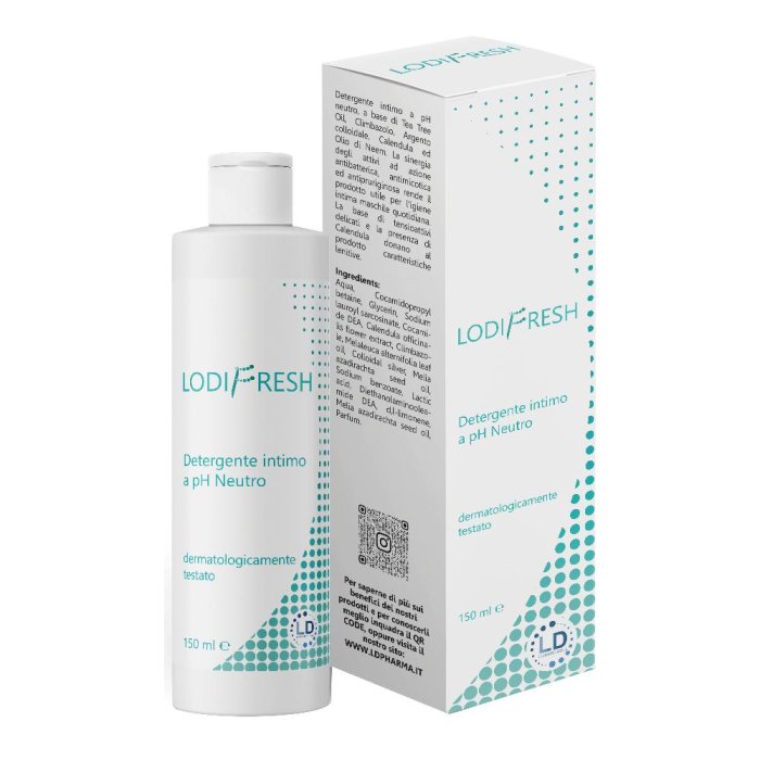 Lodifresh Detergente Intimo Delicato e Rinfrescante 150 ml | Igiene Quotidiana per Pelle e Mucose Sensibili