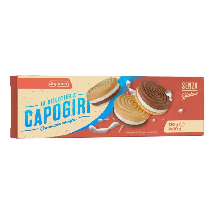 Agluten Capogiri crema vaniglia 120 g - merendine senza glutine ripiene alla vaniglia