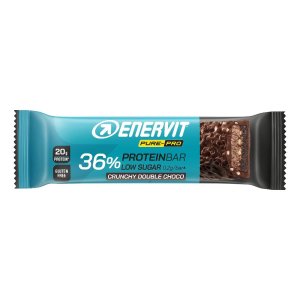 Enervit Pure-Pro - 36% Protein Bar Barretta Proteica Crunchy Double Choco, 55g