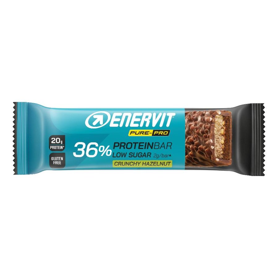 Enervit Pure-Pro - 36% Protein Bar Barretta Proteica Crunchy Hazelnut, 55g