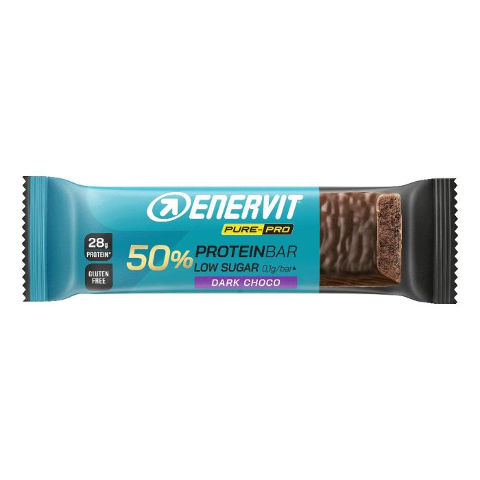 Enervit Pure-Pro - 50% Protein Bar Barretta Alto Titolo Proteico Dark Choco, 55g