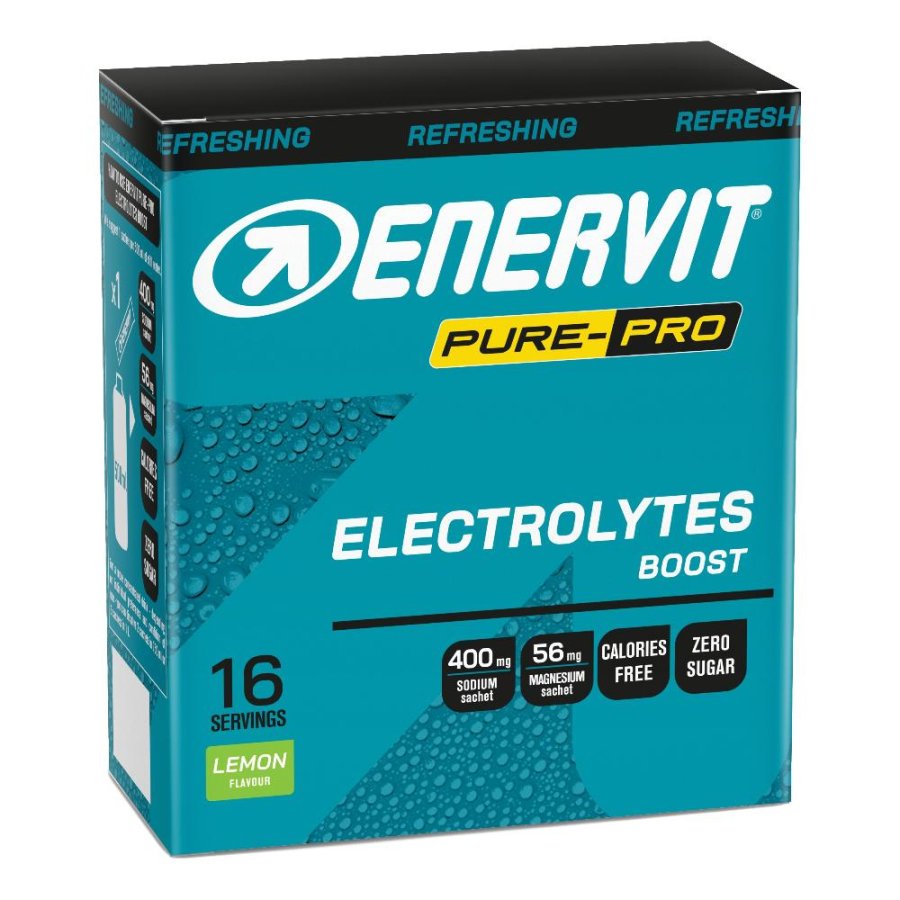 Enervit Pure Pro Electrolytes Boost integratore elettroliti magnesio sodio 16 buste Enervit Pure Pro Electrolytes Boost integratore elettroliti magnesio sodio 16 buste