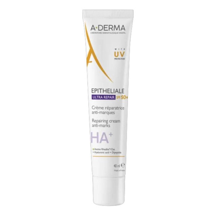 A-Derma Epitheliale Ultra Crema Riparatrice Viso e Corpo SPF 50 Plus Protezione Solare Molto Alta 40 ml