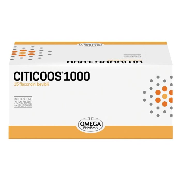 Citicoos 1000 Soluzione Orale con Citicolina 15 Fiale da 10 Millilitri per Memoria e Concentrazione interface