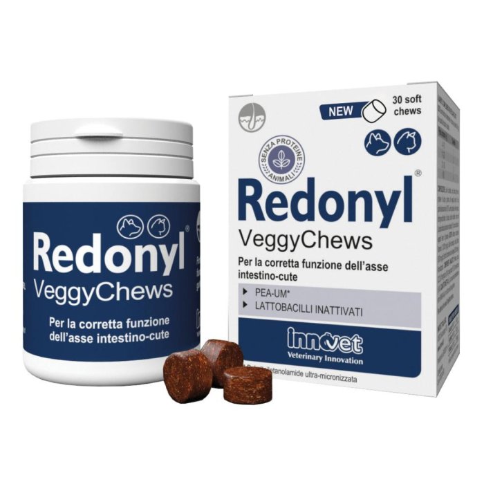 Redonyl Veggy 30 soft chews - complemento alimentare per cani e gatti per benessere di pelle e mantello