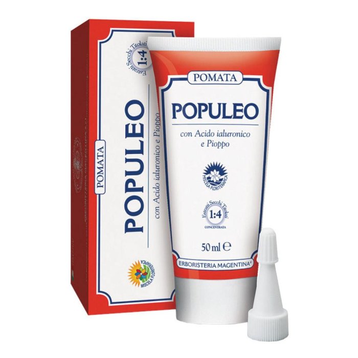 Populeo Pomata 50 ml – Pomata Lenitiva Naturale per Pelle Irritata, Arrossata, Scottature e Emorroidi