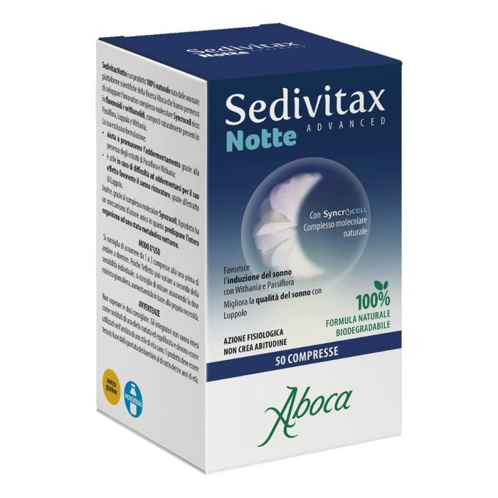 Aboca Sedivitax - Notte Advance Integratore Alimentare Sonno e Serenità 50 compresse