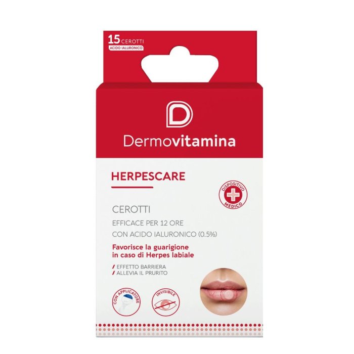 Dermovitamina Herpescare Cerotti per Herpes Labiale – Trattamento Protettivo e Lenitivo