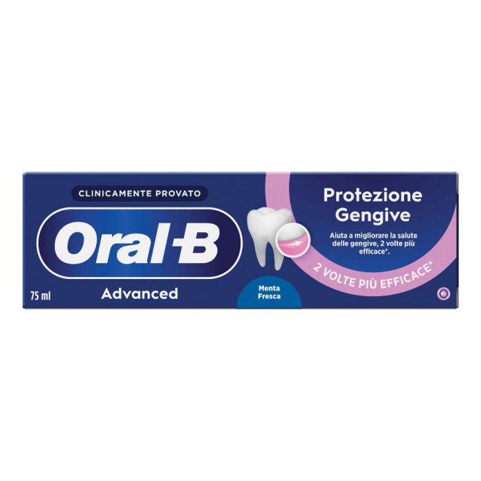 Oral-B Advanced Protezione Gengive Dentifricio Menta Fresca, 75ml
