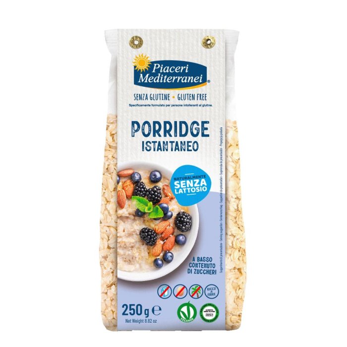 Piaceri Mediterranei Porridge Senza Glutine 250 Grammi Colazione Sana e Nutriente