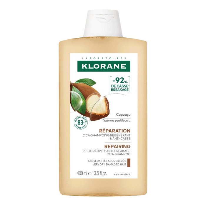 Klorane Cupuacu BIO - Shampoo Riparatore per Capelli molto Secchi, 400ml