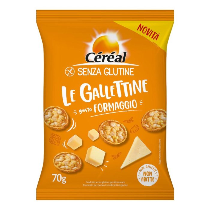 Cereal Gallettine al Formaggio 70 g – Snack di Gallettine al Formaggio Croccanti e Leggere