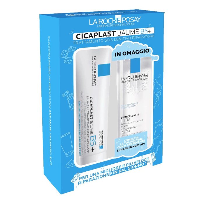 La Roche-Posay Cicaplast Baume B5+ + Acqua Micellare - kit lenitivo e detergente 100 ml + 50 ml