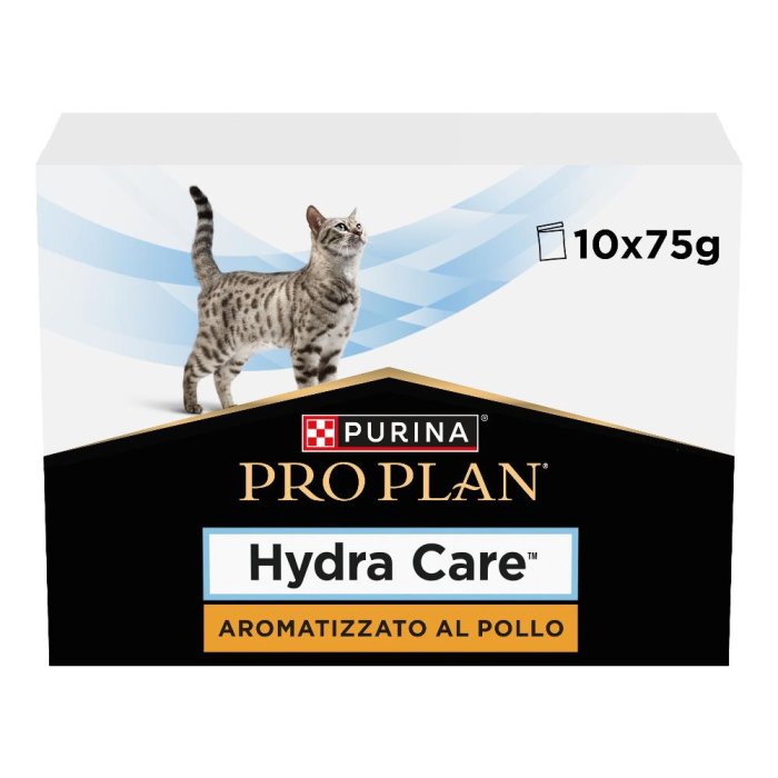 Purina Pro Plan Veterinary Diets Hydra Care Feline per Gatti al Pollo in Bustine Umido Complemento per Idratazione