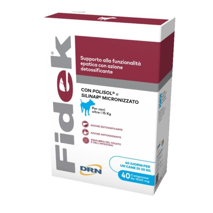 Fidek DRN 40 Compresse da 1,5 Grammi Integratore Nutrizionale per Cani e Gatti